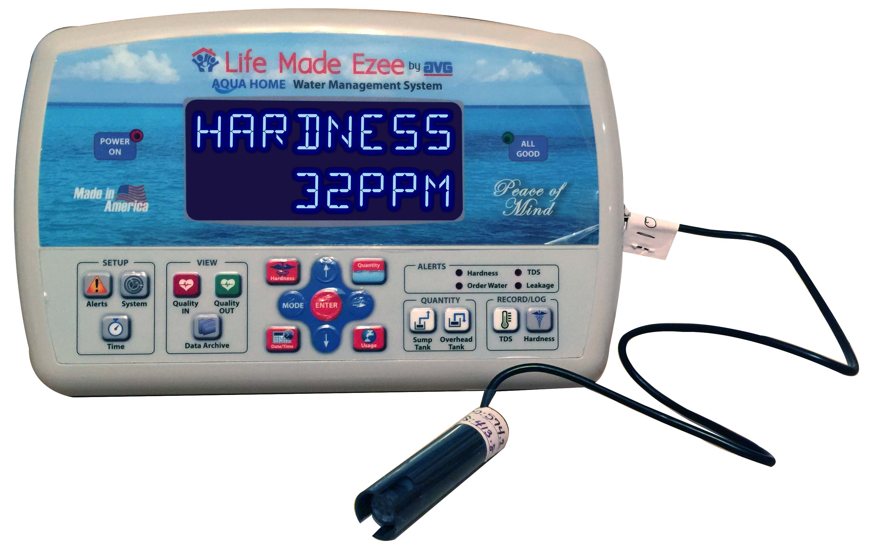 LME WMS features a unique innovative probe that can read water  hardness accurately from 5 PPM to 5000 PPM.